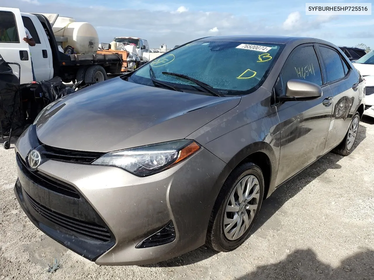 2017 Toyota Corolla L VIN: 5YFBURHE5HP725516 Lot: 76500074