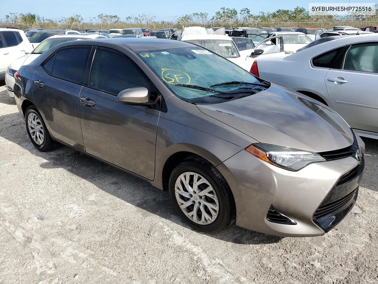 2017 Toyota Corolla L VIN: 5YFBURHE5HP725516 Lot: 76500074