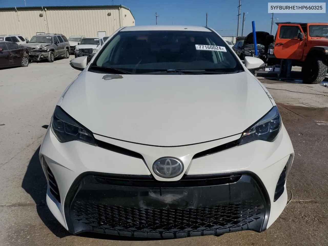 2017 Toyota Corolla L VIN: 5YFBURHE1HP660325 Lot: 77160024