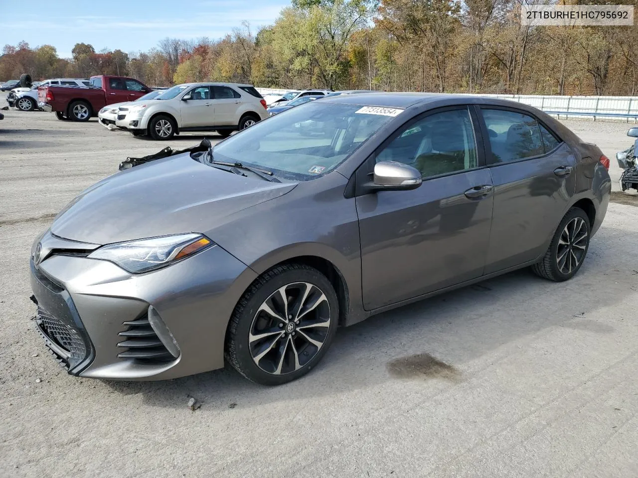 2017 Toyota Corolla L VIN: 2T1BURHE1HC795692 Lot: 77313554