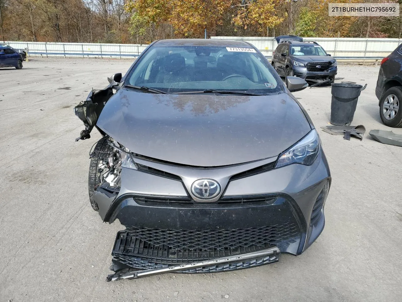 2017 Toyota Corolla L VIN: 2T1BURHE1HC795692 Lot: 77313554