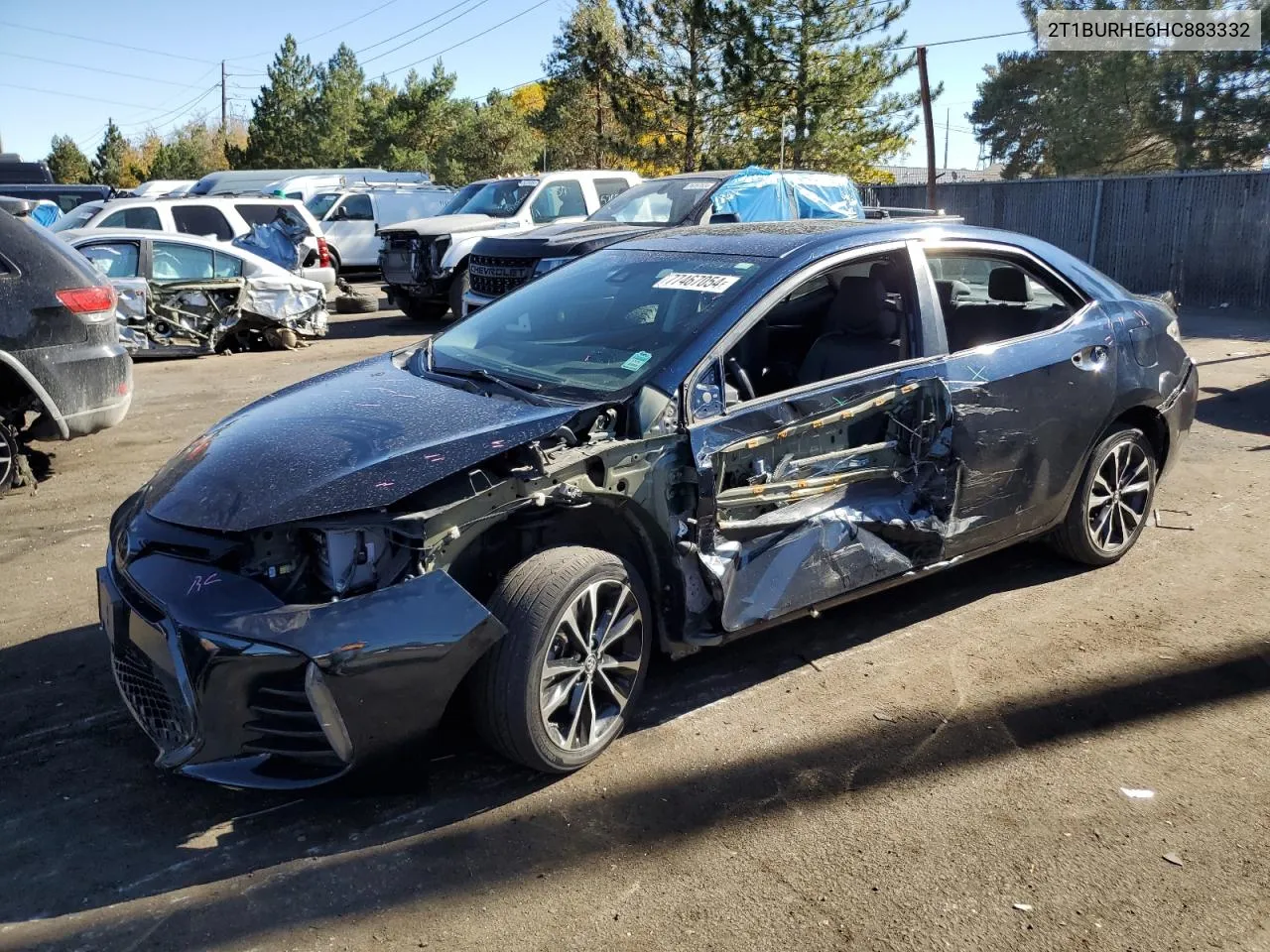 2017 Toyota Corolla L VIN: 2T1BURHE6HC883332 Lot: 77467054