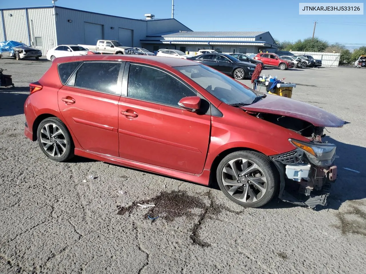 2017 Toyota Corolla Im VIN: JTNKARJE3HJ533126 Lot: 77478184