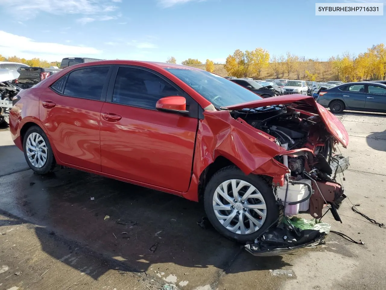 2017 Toyota Corolla L VIN: 5YFBURHE3HP716331 Lot: 77609024