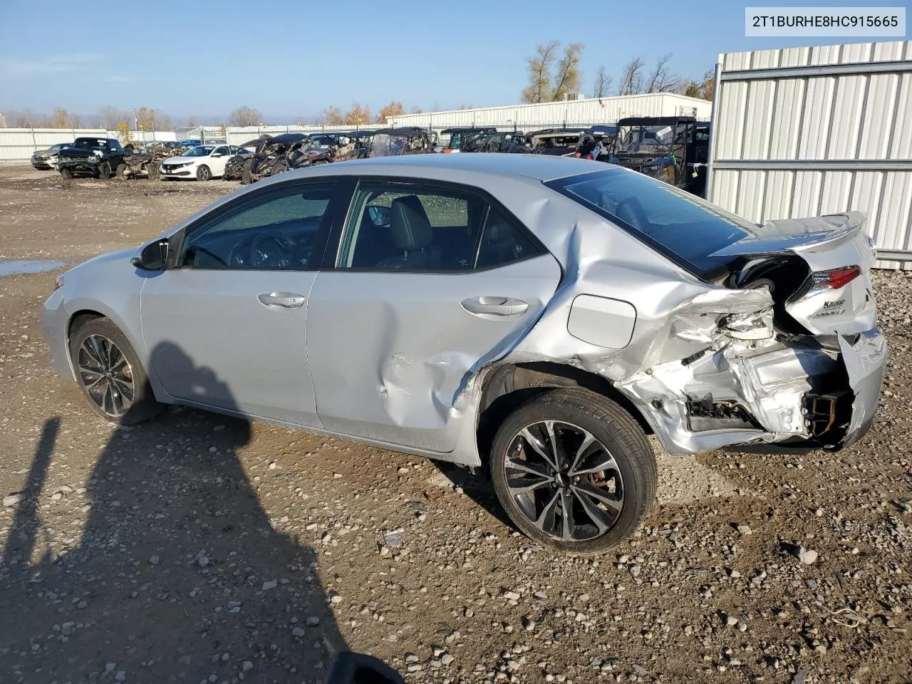 2017 Toyota Corolla L VIN: 2T1BURHE8HC915665 Lot: 77687444