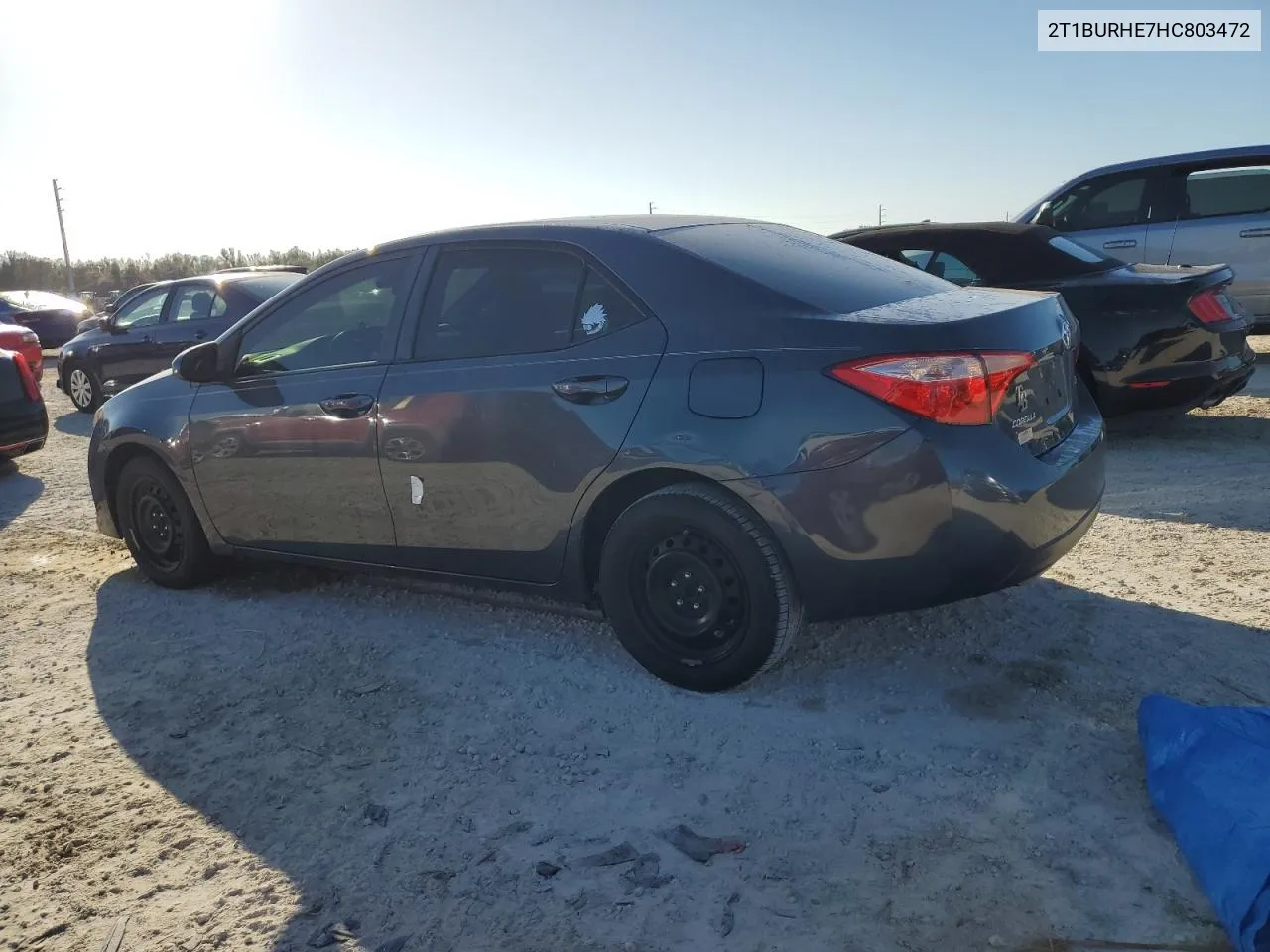 2017 Toyota Corolla L VIN: 2T1BURHE7HC803472 Lot: 77711234