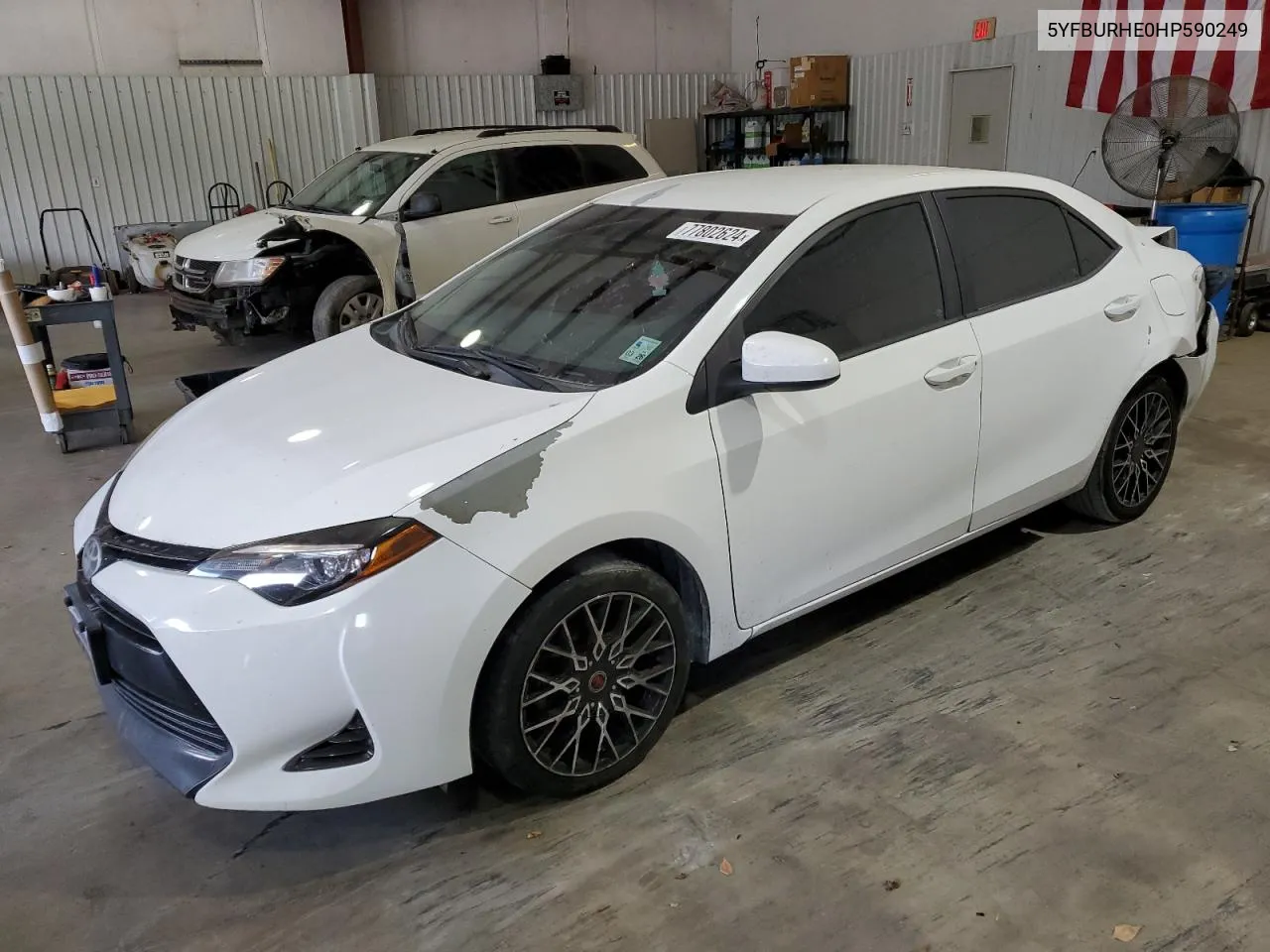 2017 Toyota Corolla L VIN: 5YFBURHE0HP590249 Lot: 77802624