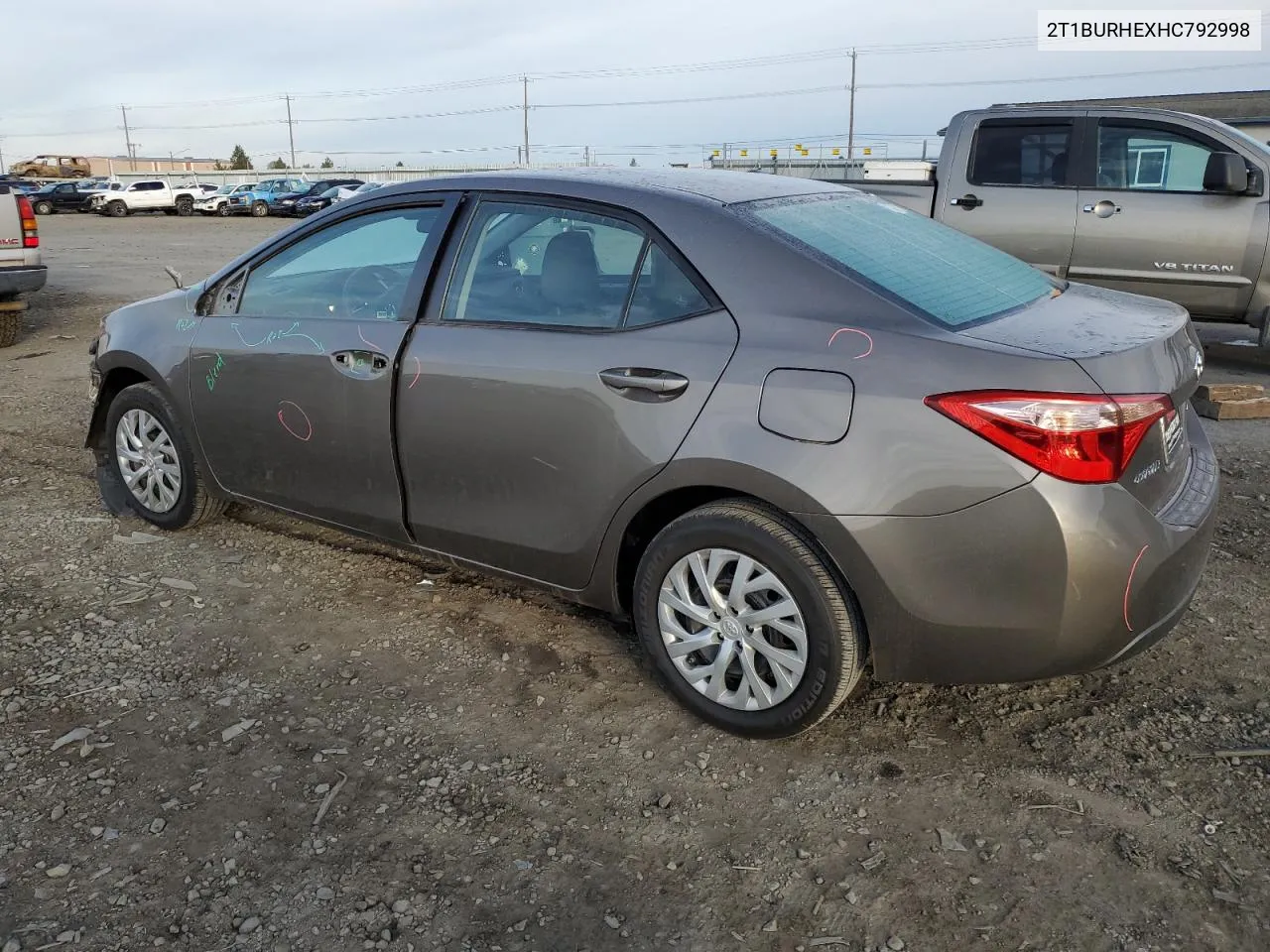 2017 Toyota Corolla L VIN: 2T1BURHEXHC792998 Lot: 77868814