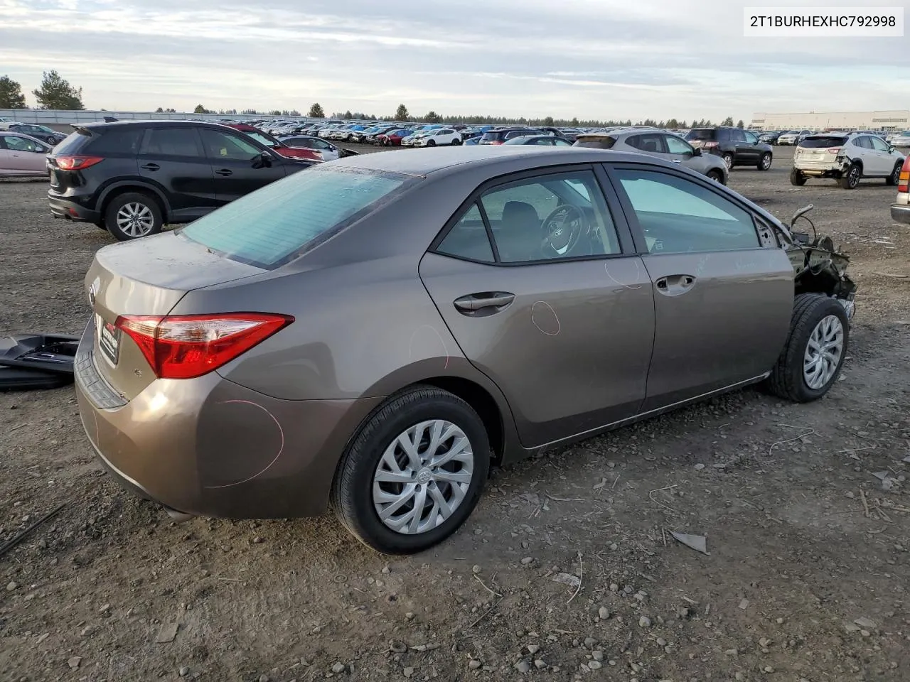 2017 Toyota Corolla L VIN: 2T1BURHEXHC792998 Lot: 77868814