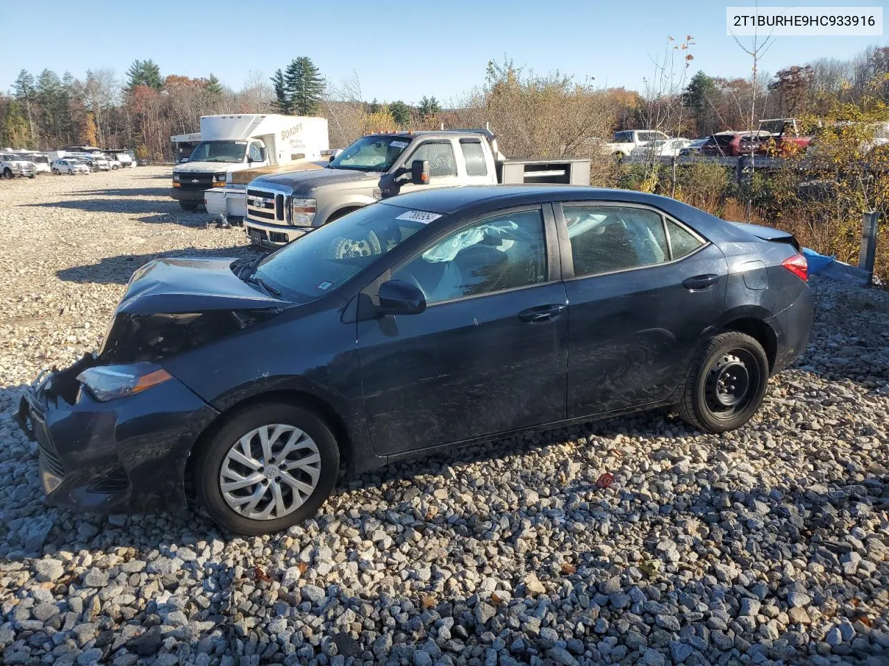 2017 Toyota Corolla L VIN: 2T1BURHE9HC933916 Lot: 77880954