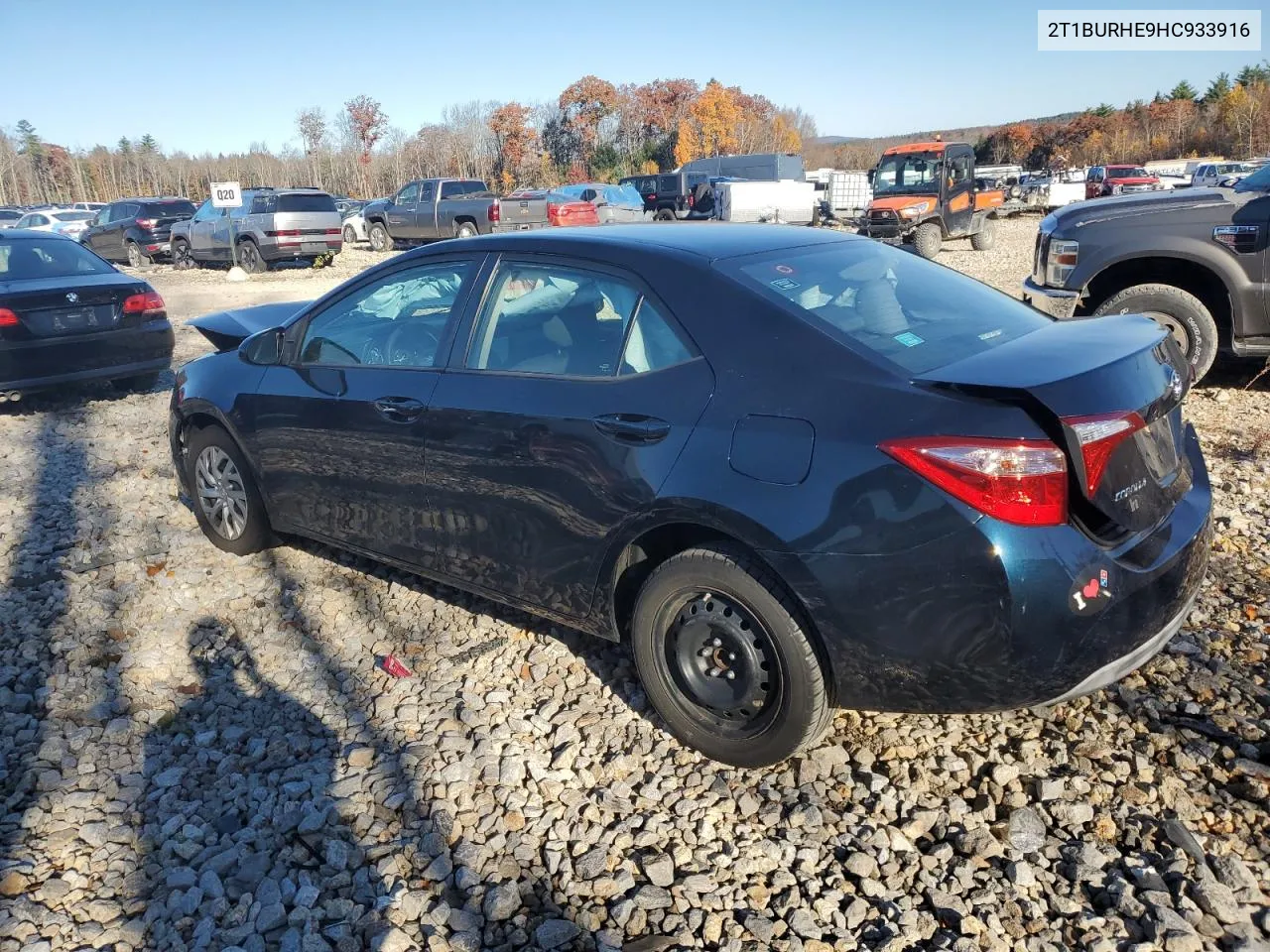 2017 Toyota Corolla L VIN: 2T1BURHE9HC933916 Lot: 77880954