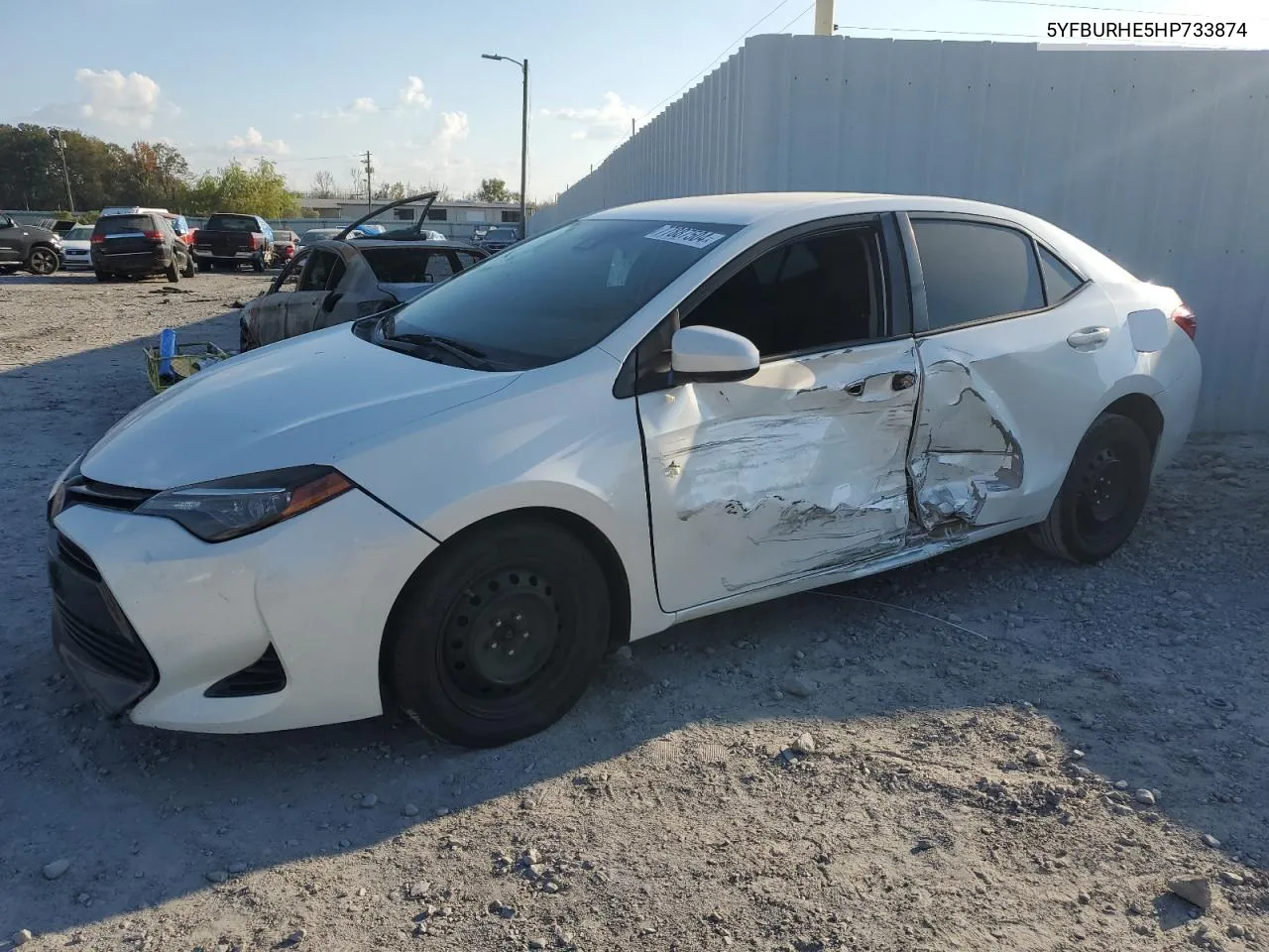 2017 Toyota Corolla L VIN: 5YFBURHE5HP733874 Lot: 77887504