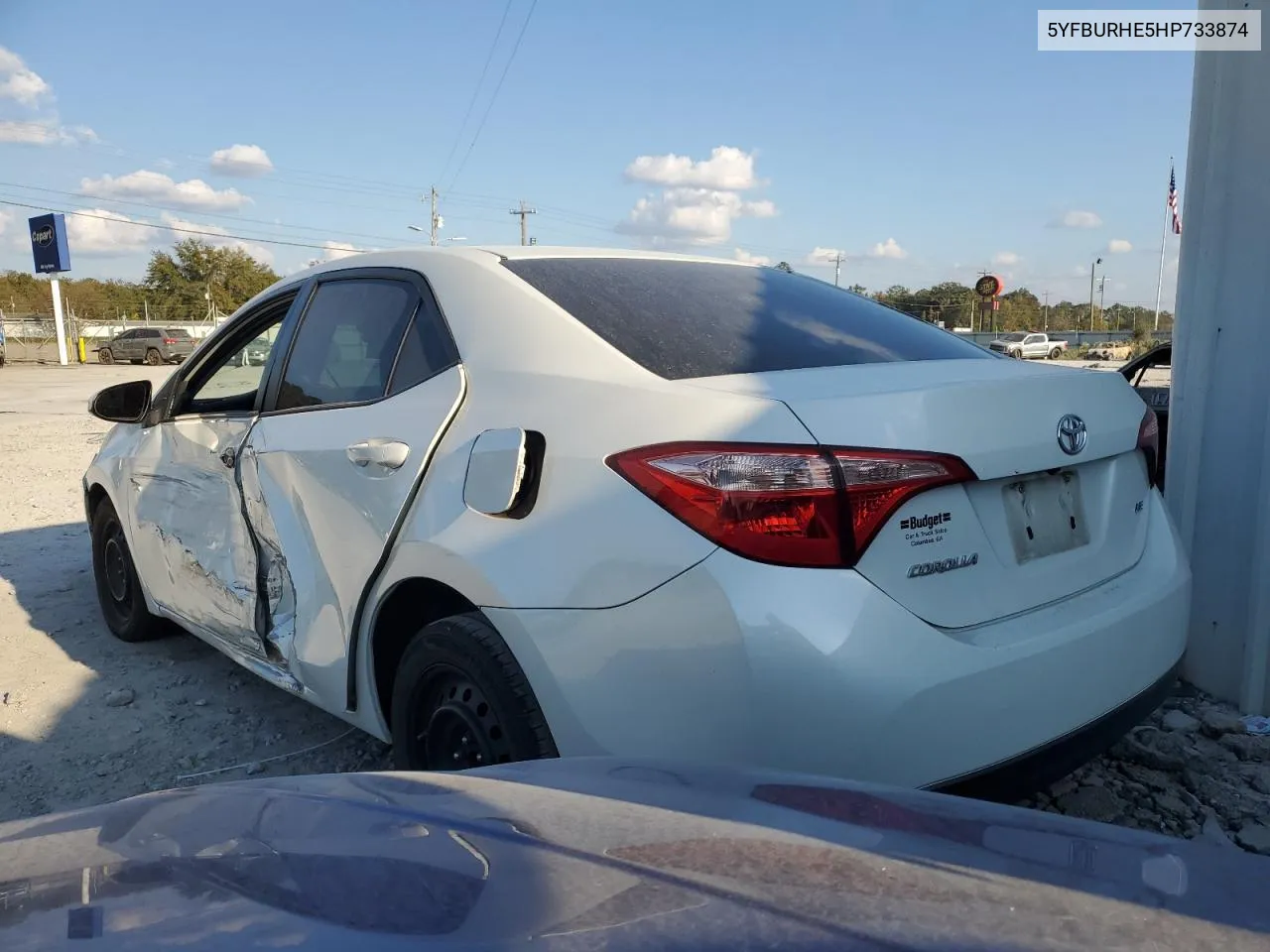 2017 Toyota Corolla L VIN: 5YFBURHE5HP733874 Lot: 77887504