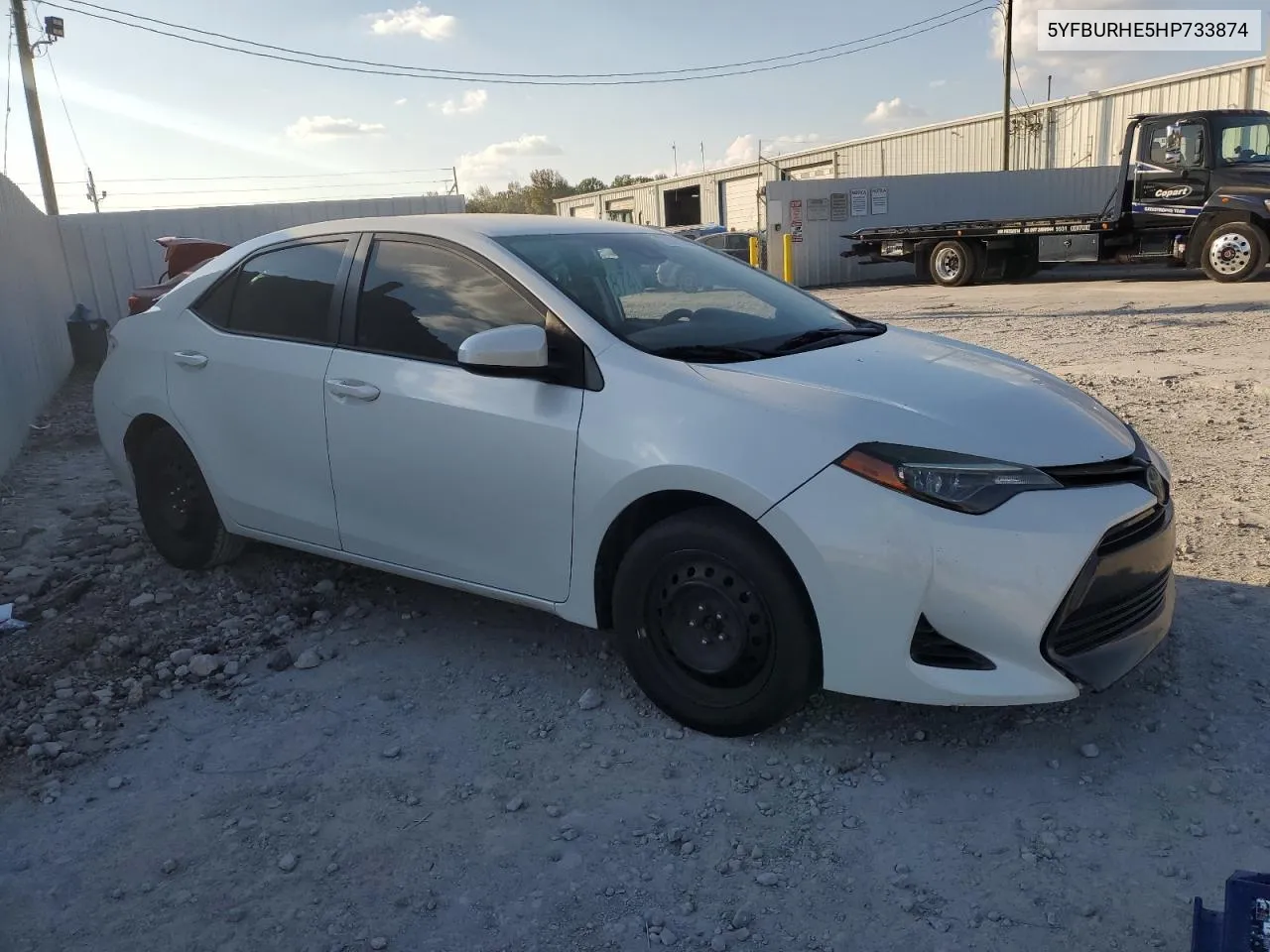 2017 Toyota Corolla L VIN: 5YFBURHE5HP733874 Lot: 77887504