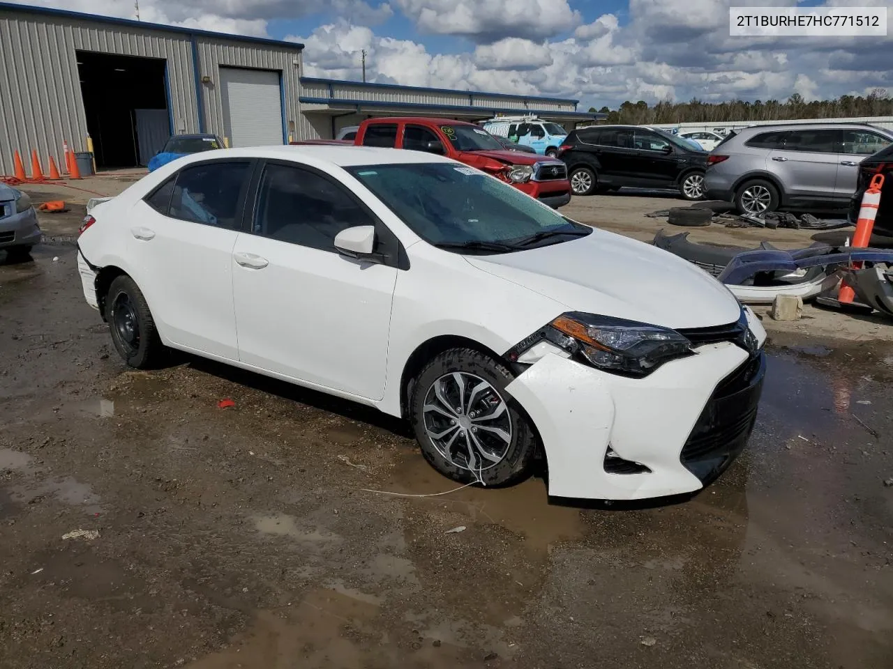 2017 Toyota Corolla L VIN: 2T1BURHE7HC771512 Lot: 77957144