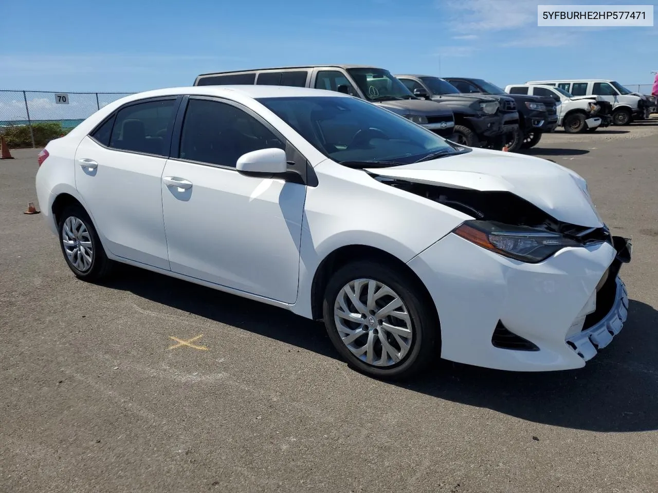 2017 Toyota Corolla L VIN: 5YFBURHE2HP577471 Lot: 78103244