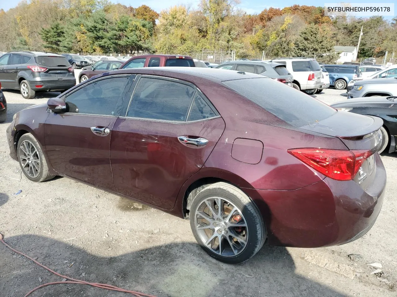 2017 Toyota Corolla L VIN: 5YFBURHE0HP596178 Lot: 78181384