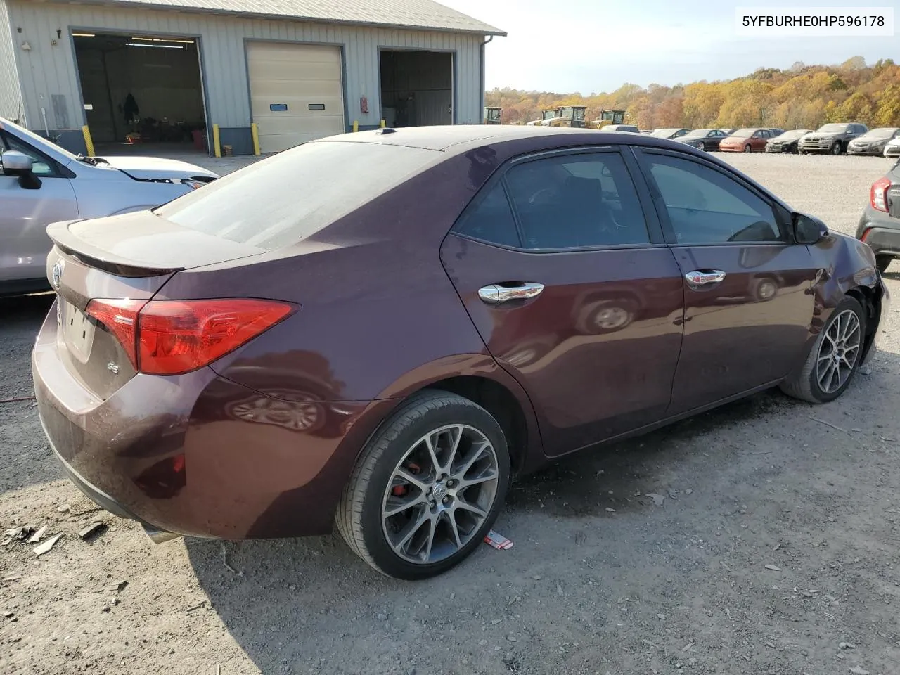 2017 Toyota Corolla L VIN: 5YFBURHE0HP596178 Lot: 78181384