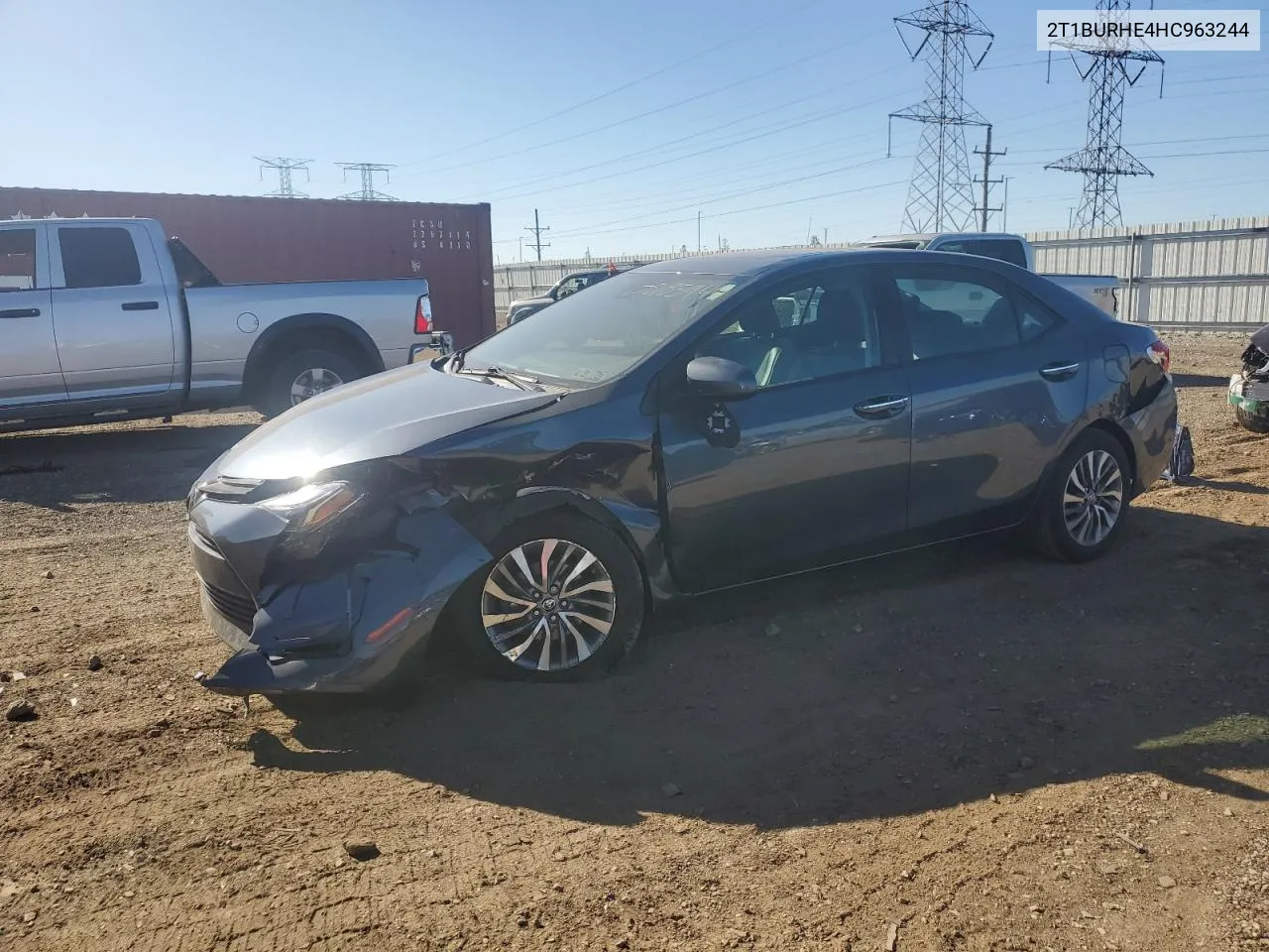 2017 Toyota Corolla L VIN: 2T1BURHE4HC963244 Lot: 78185944