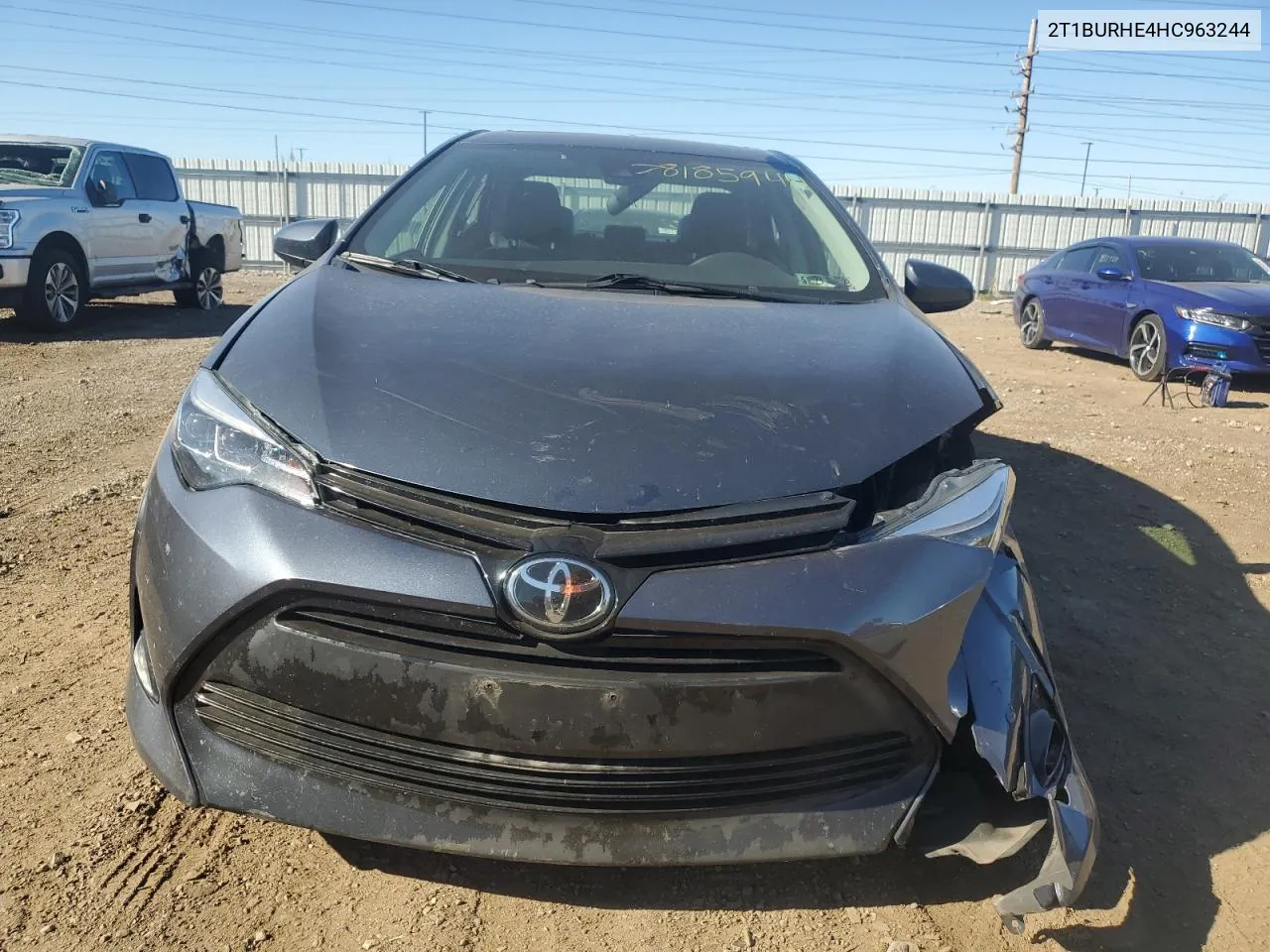 2017 Toyota Corolla L VIN: 2T1BURHE4HC963244 Lot: 78185944