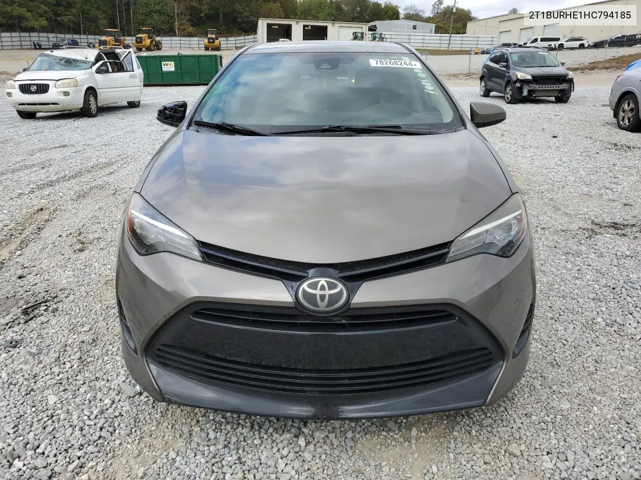 2017 Toyota Corolla L VIN: 2T1BURHE1HC794185 Lot: 78268244