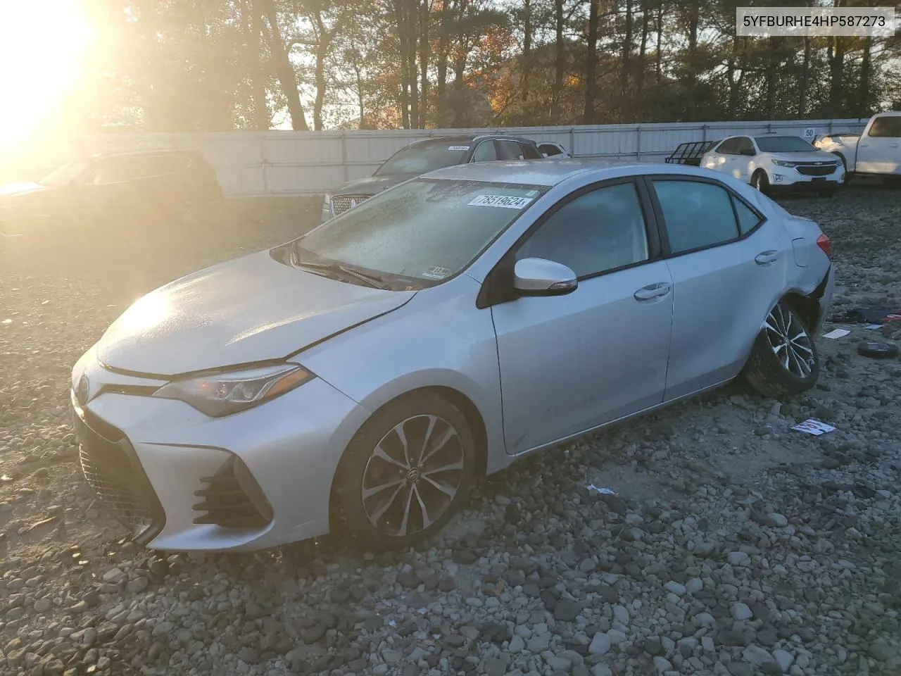 2017 Toyota Corolla L VIN: 5YFBURHE4HP587273 Lot: 78519624