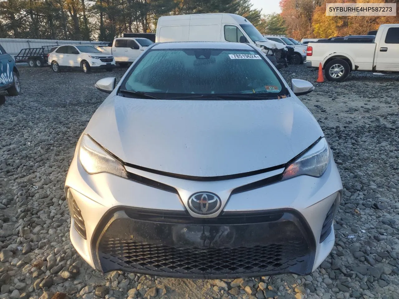 2017 Toyota Corolla L VIN: 5YFBURHE4HP587273 Lot: 78519624