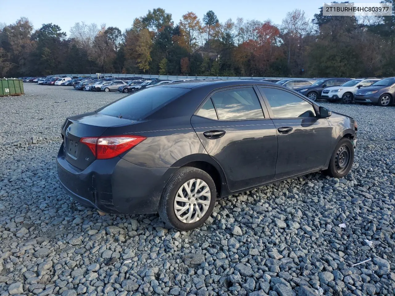 2017 Toyota Corolla L VIN: 2T1BURHE4HC803977 Lot: 78522444