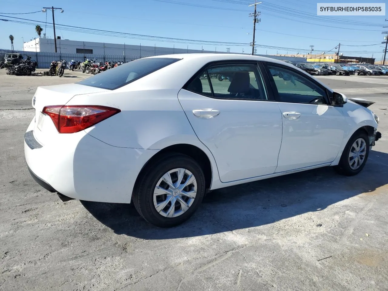 2017 Toyota Corolla L VIN: 5YFBURHE0HP585035 Lot: 78644984