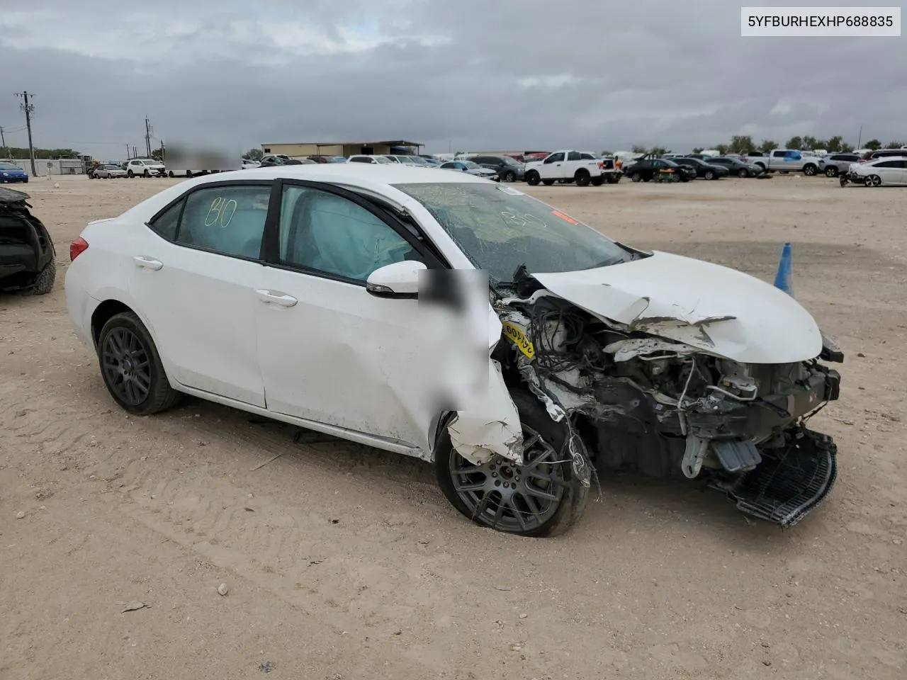 2017 Toyota Corolla L VIN: 5YFBURHEXHP688835 Lot: 78682084