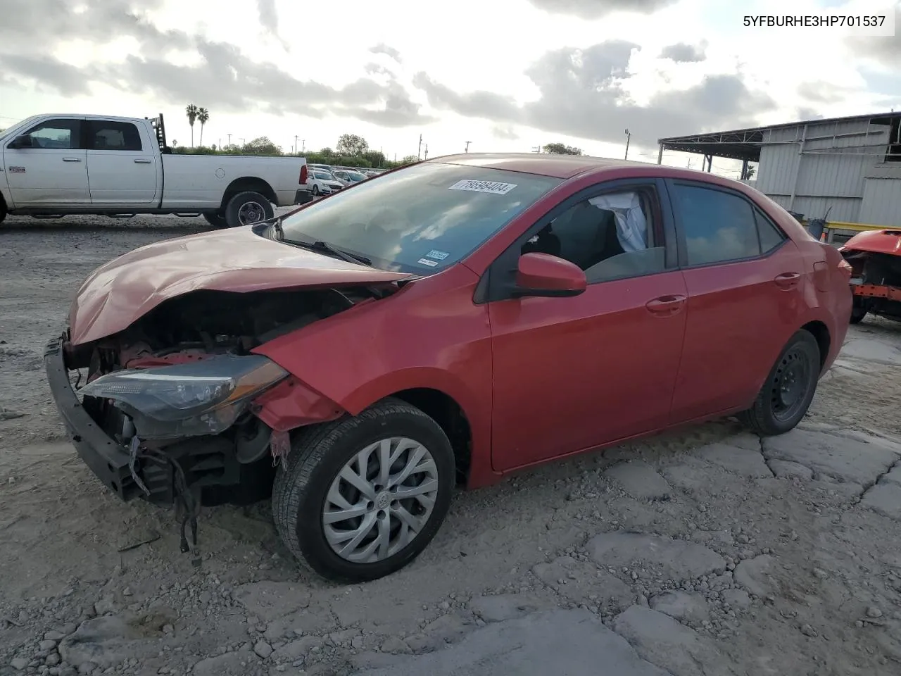 2017 Toyota Corolla L VIN: 5YFBURHE3HP701537 Lot: 78698404