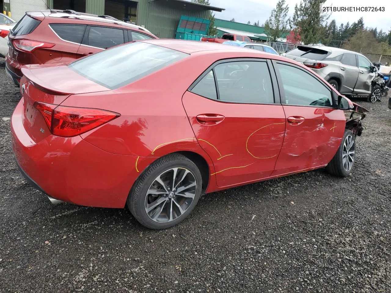 2017 Toyota Corolla L VIN: 2T1BURHE1HC872643 Lot: 78861694