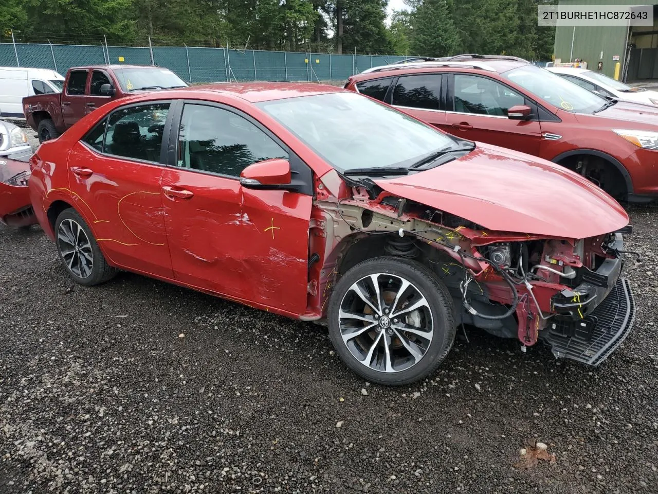 2017 Toyota Corolla L VIN: 2T1BURHE1HC872643 Lot: 78861694