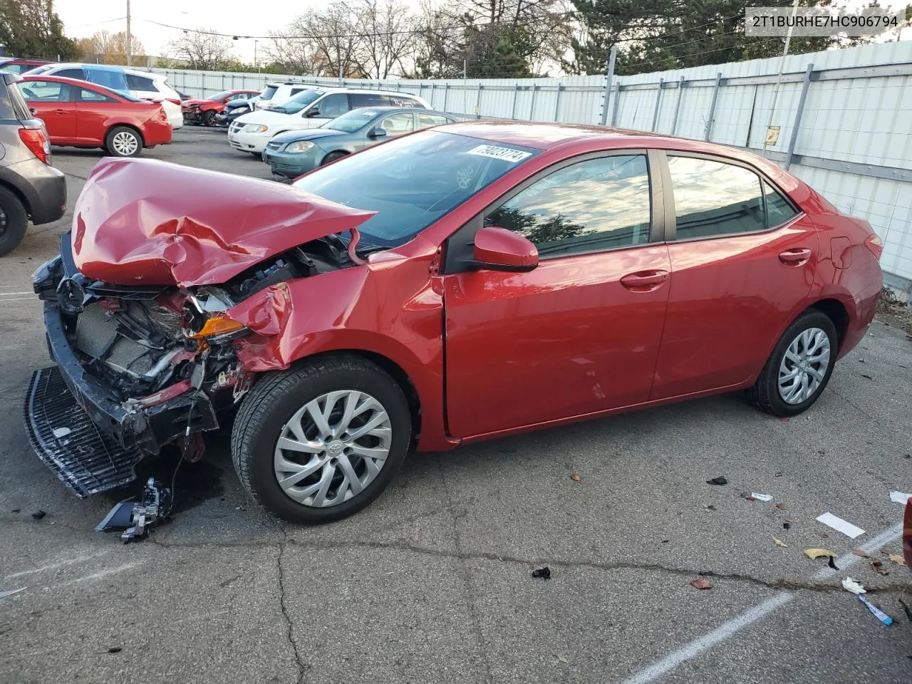 2017 Toyota Corolla L VIN: 2T1BURHE7HC906794 Lot: 79023774