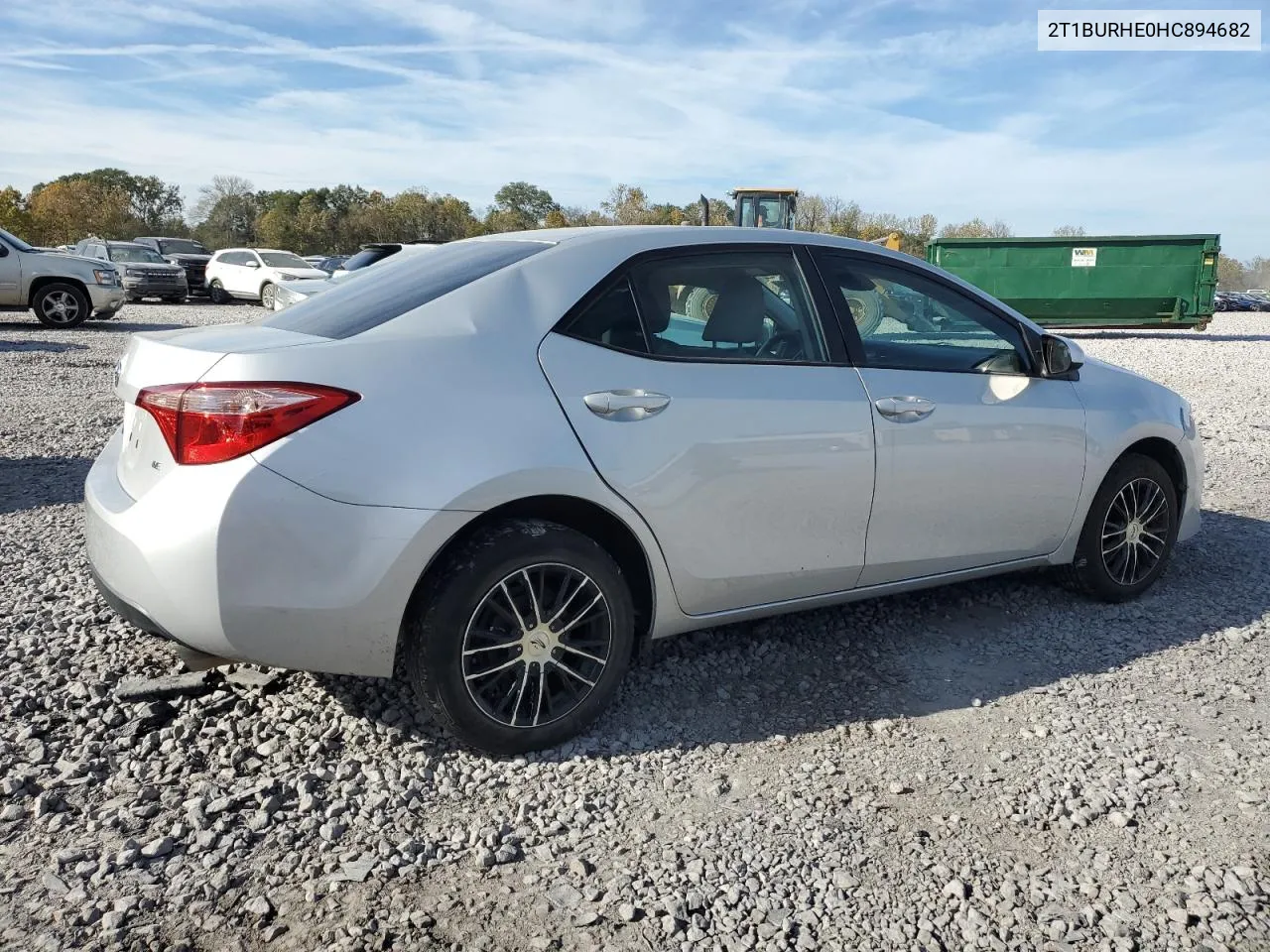 2017 Toyota Corolla L VIN: 2T1BURHE0HC894682 Lot: 79057364