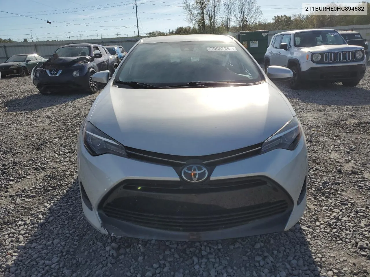 2017 Toyota Corolla L VIN: 2T1BURHE0HC894682 Lot: 79057364