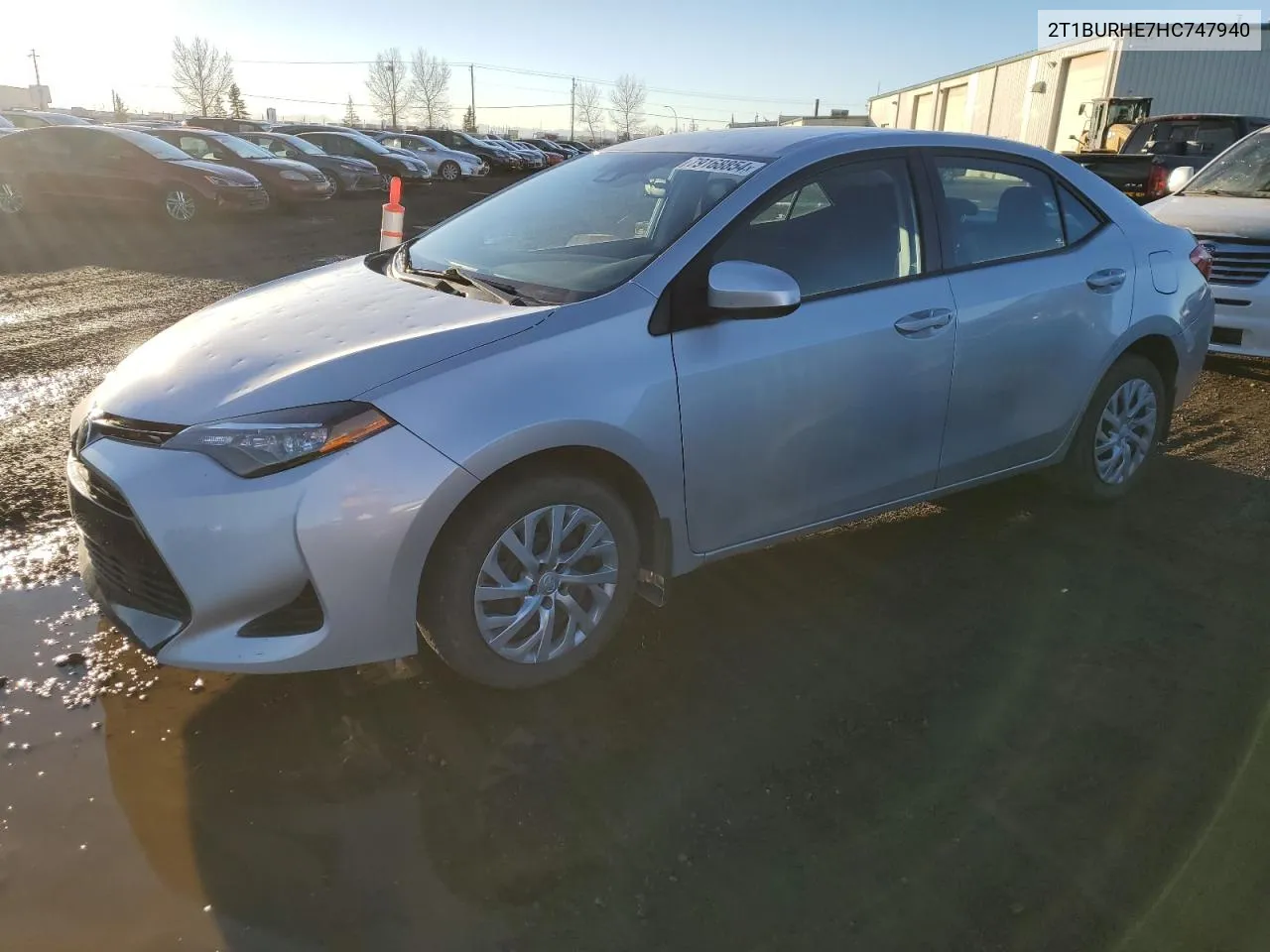 2017 Toyota Corolla L VIN: 2T1BURHE7HC747940 Lot: 79168854