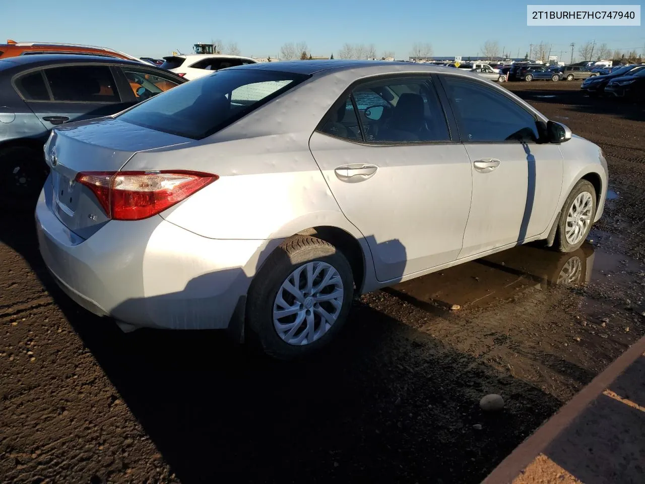 2017 Toyota Corolla L VIN: 2T1BURHE7HC747940 Lot: 79168854