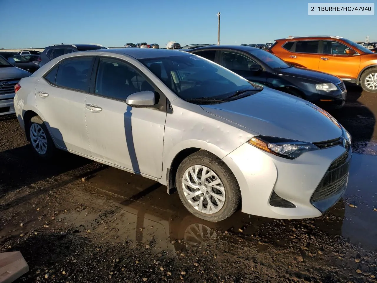 2017 Toyota Corolla L VIN: 2T1BURHE7HC747940 Lot: 79168854