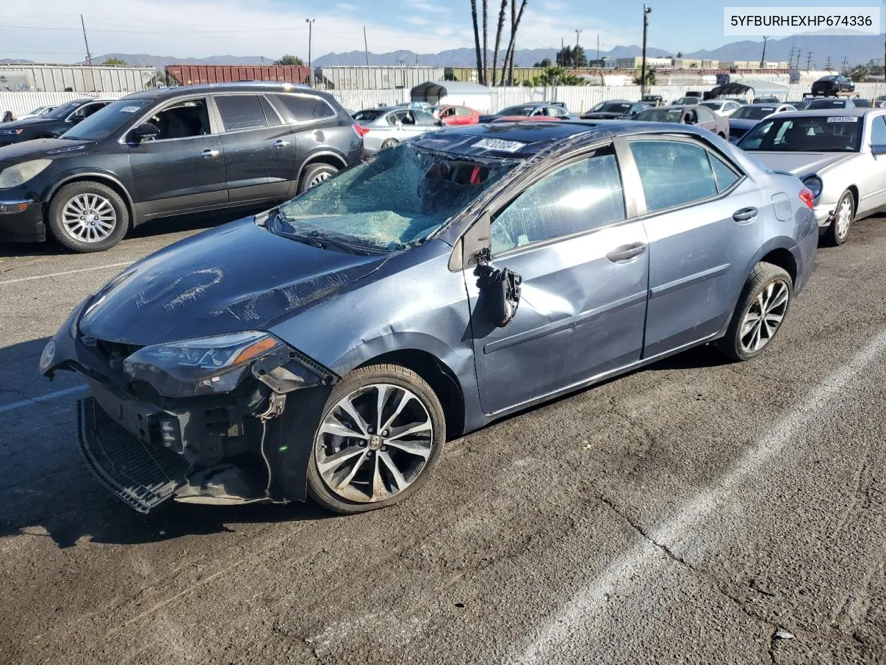 2017 Toyota Corolla L VIN: 5YFBURHEXHP674336 Lot: 79202034