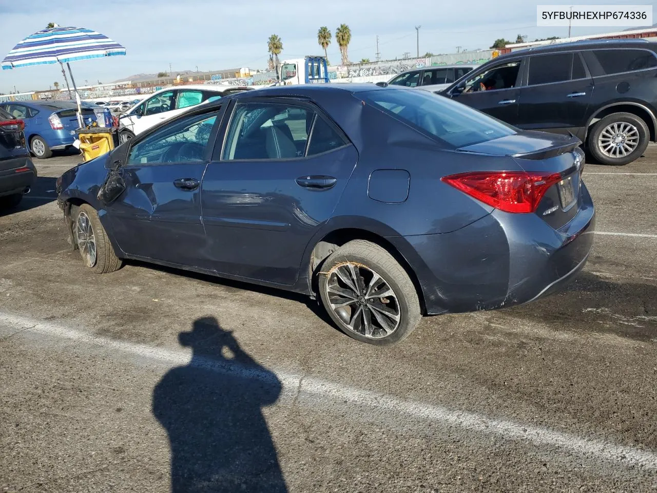 2017 Toyota Corolla L VIN: 5YFBURHEXHP674336 Lot: 79202034