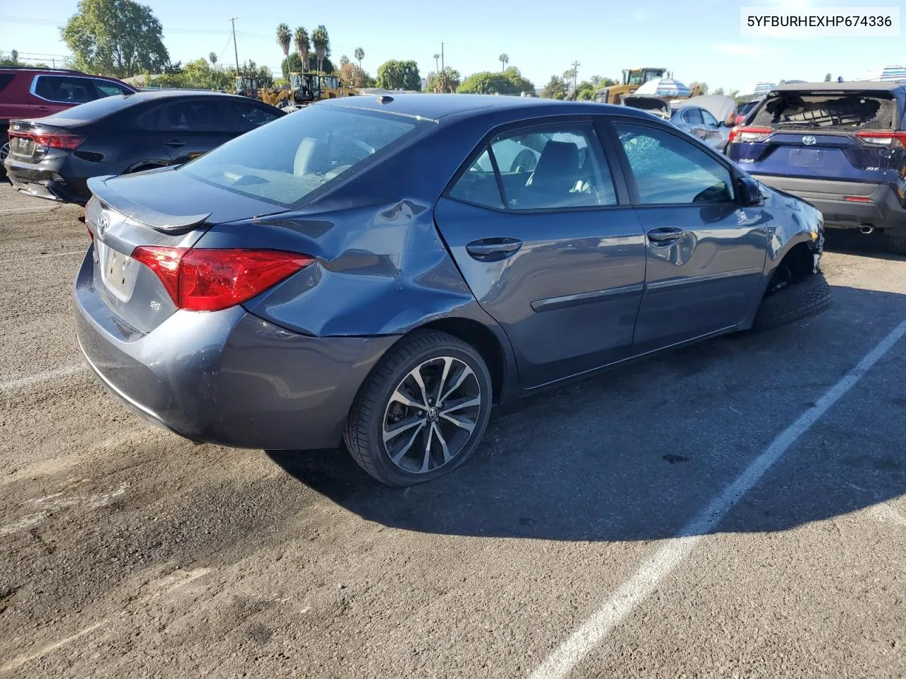 2017 Toyota Corolla L VIN: 5YFBURHEXHP674336 Lot: 79202034