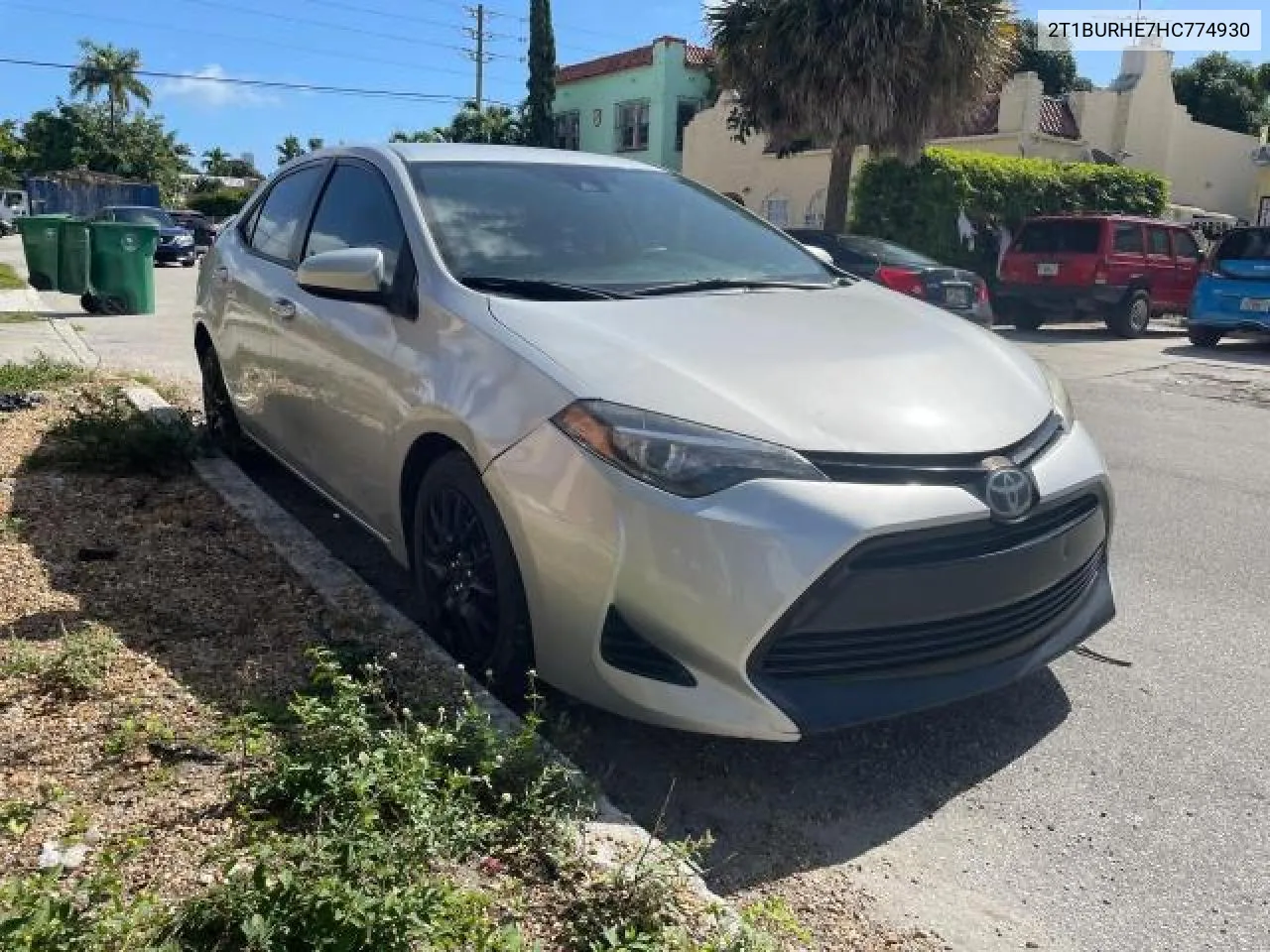 2017 Toyota Corolla L VIN: 2T1BURHE7HC774930 Lot: 79250454