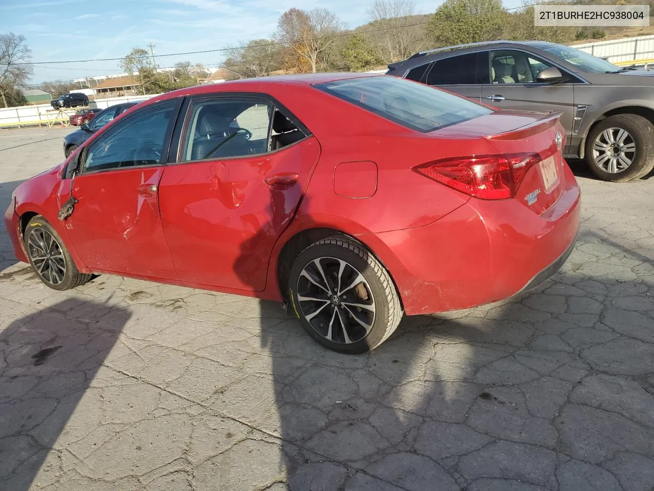 2017 Toyota Corolla L VIN: 2T1BURHE2HC938004 Lot: 79290224