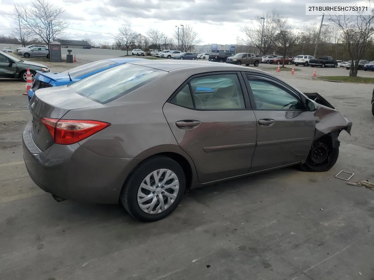 2017 Toyota Corolla L VIN: 2T1BURHE5HC753171 Lot: 79305964