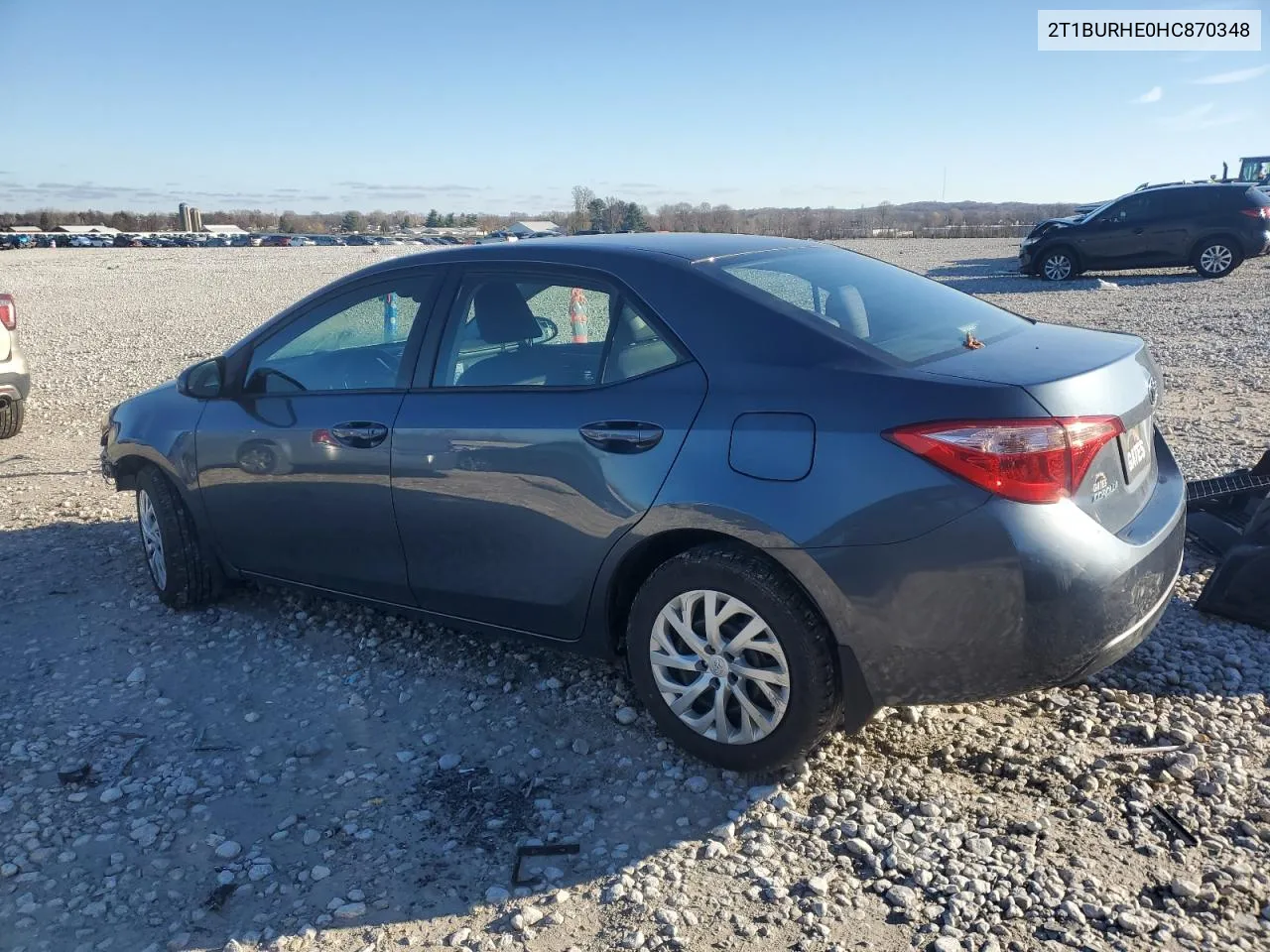 2017 Toyota Corolla L VIN: 2T1BURHE0HC870348 Lot: 79445914