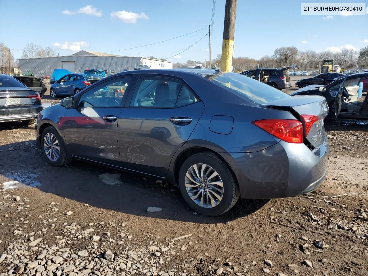 2017 Toyota Corolla L VIN: 2T1BURHE0HC780410 Lot: 79704714