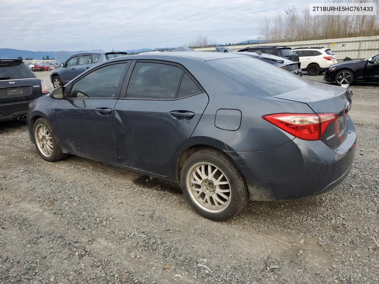 2017 Toyota Corolla L VIN: 2T1BURHE5HC761433 Lot: 79858494