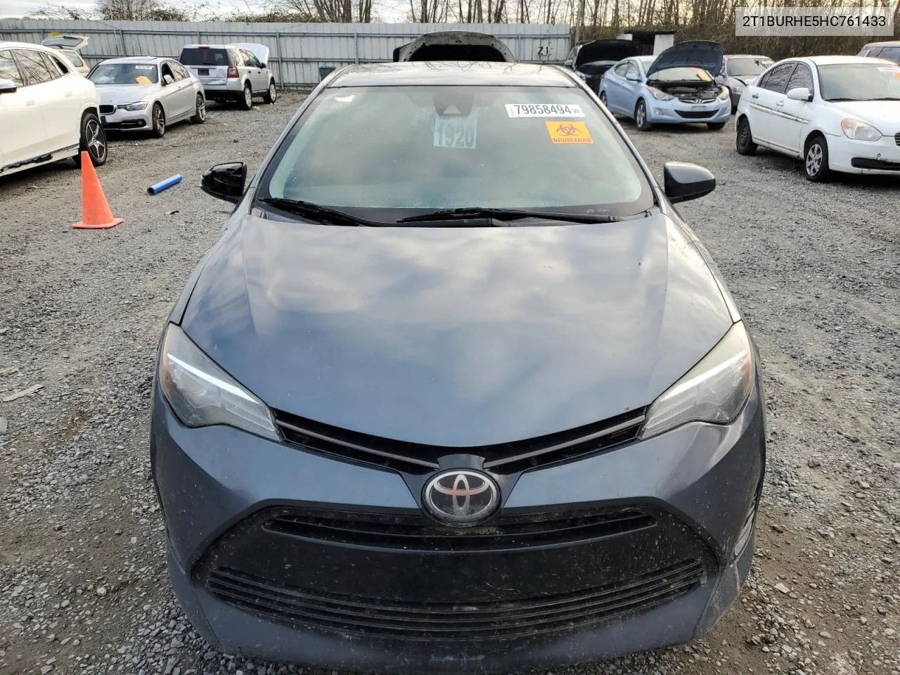 2017 Toyota Corolla L VIN: 2T1BURHE5HC761433 Lot: 79858494