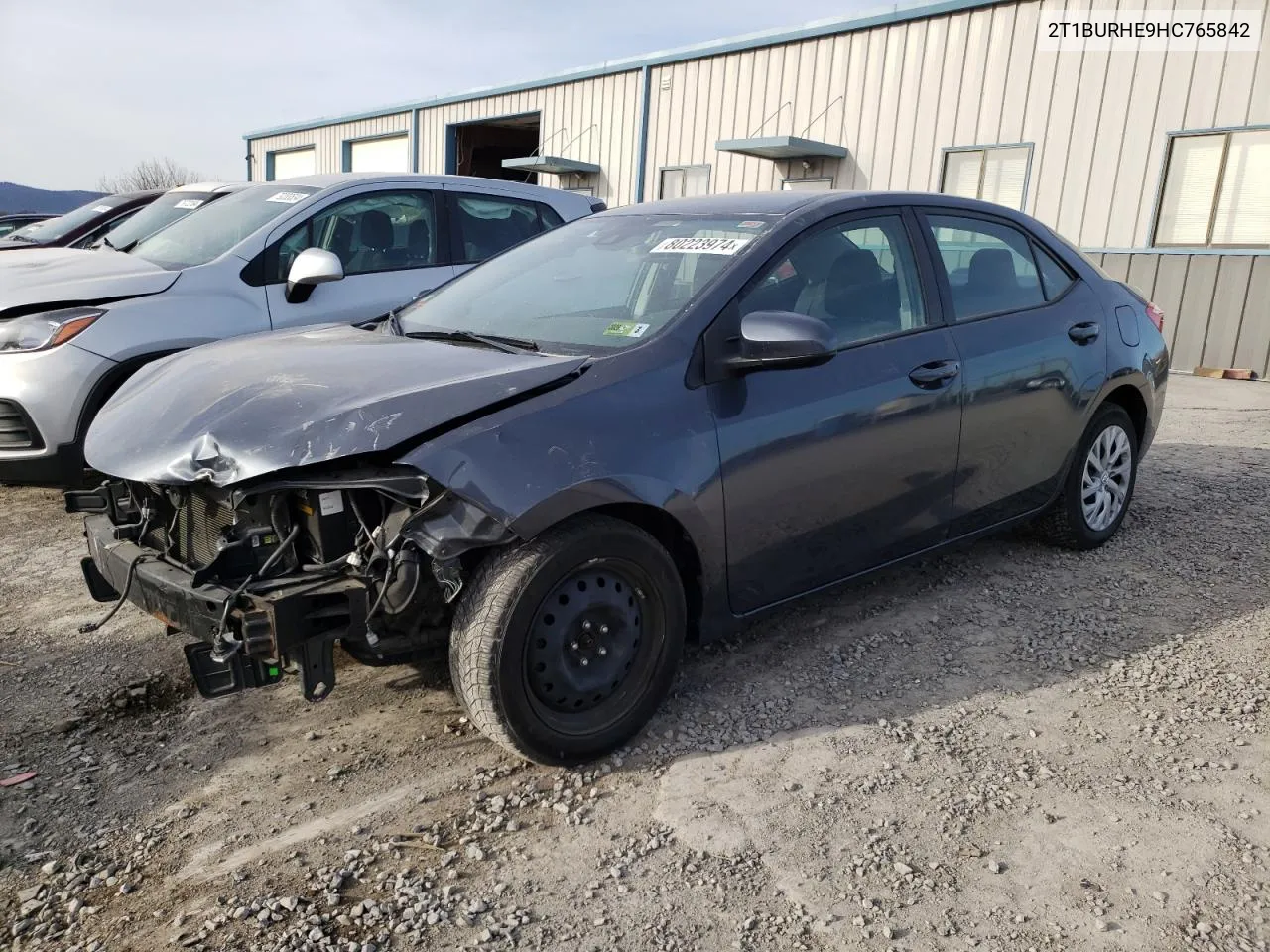 2017 Toyota Corolla L VIN: 2T1BURHE9HC765842 Lot: 80223974